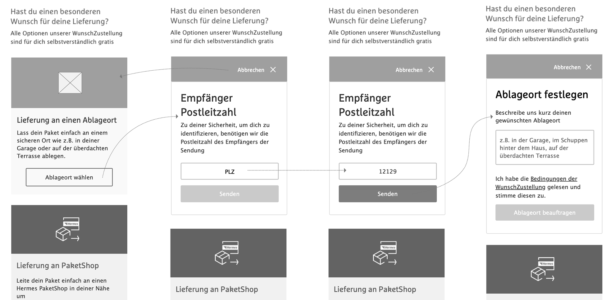 Parcel tracking flow